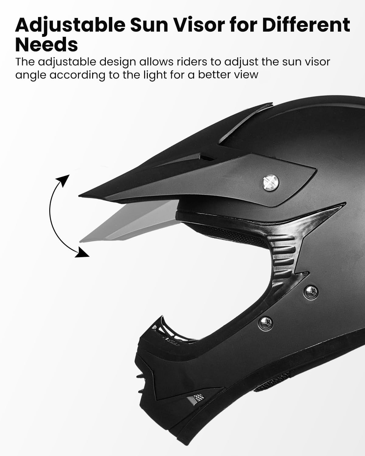Youth Kids DOT Full‑Face Dirt Bike Helmet ATV Motocross Set B07