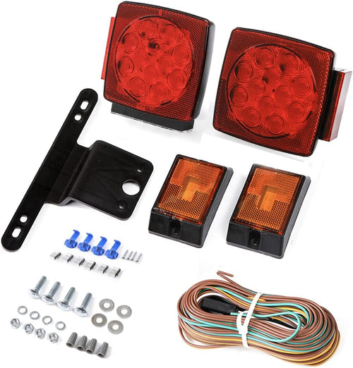 12V Submersible LED Trailer Light Kit, under 80 Inch Boat Utility