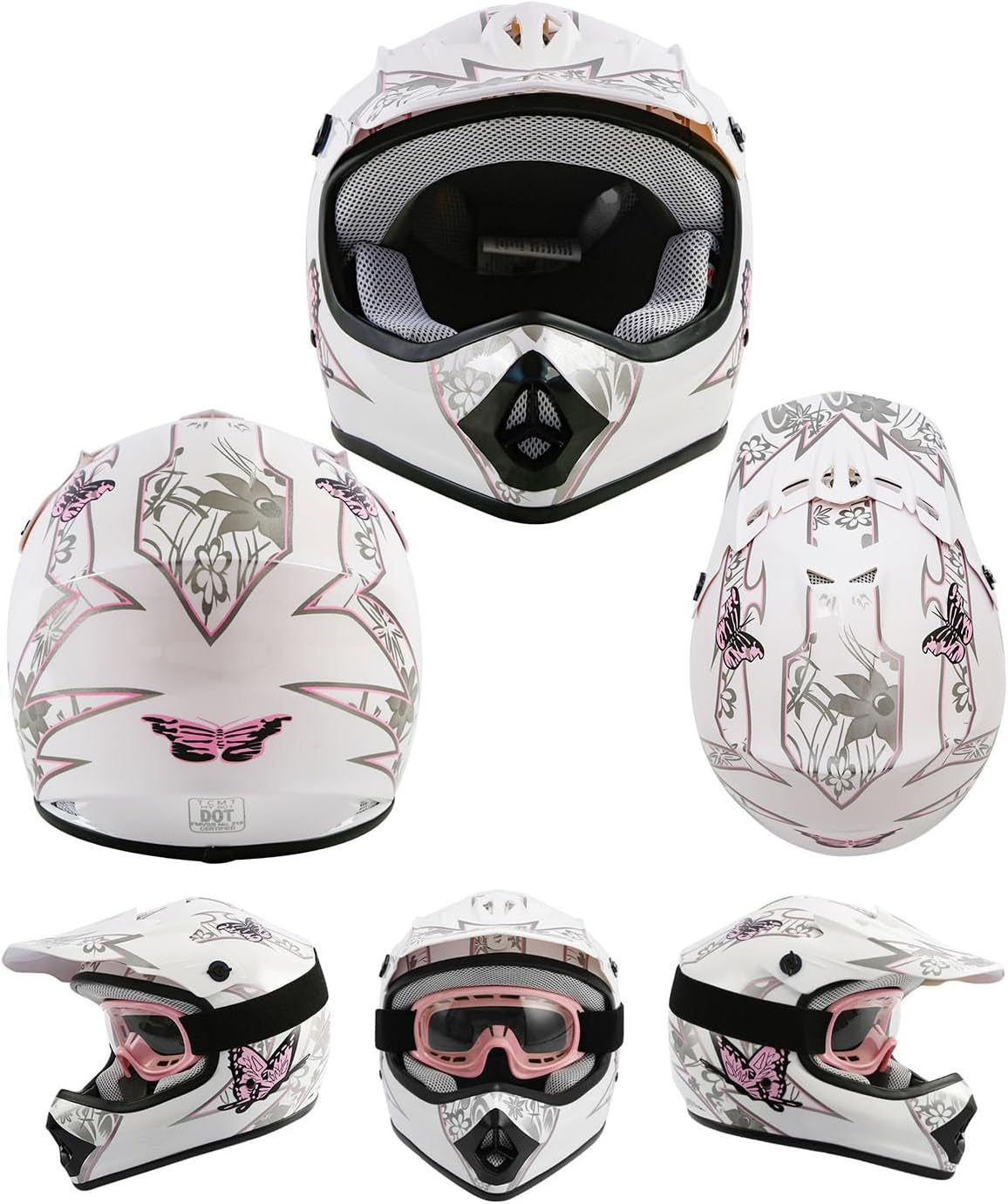 Girls Youth Kids Dirt Bike Helmet Full Face Motocross DOT Approved Helmets