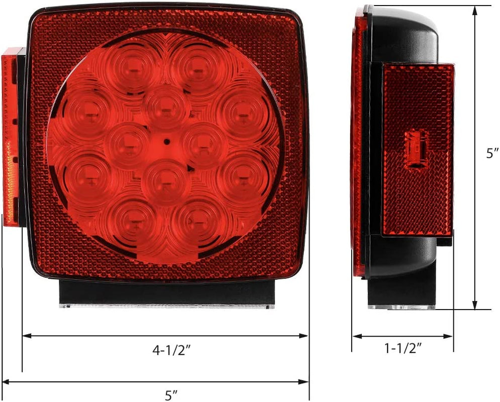 12V Submersible LED Trailer Light Kit, under 80 Inch Boat Utility